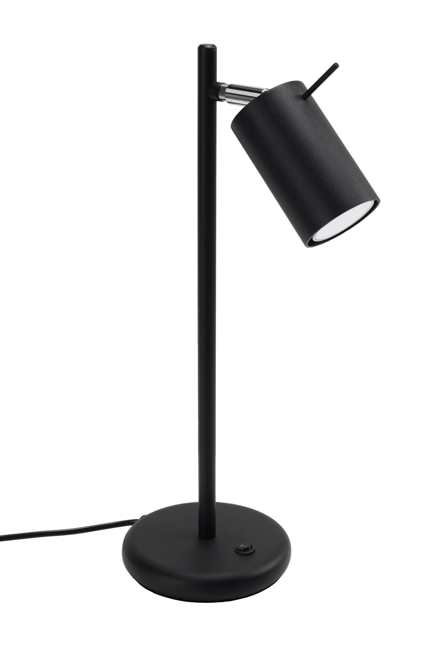 Schreibtischlampe Schwarz Metall 43 cm hoch schwenkbar