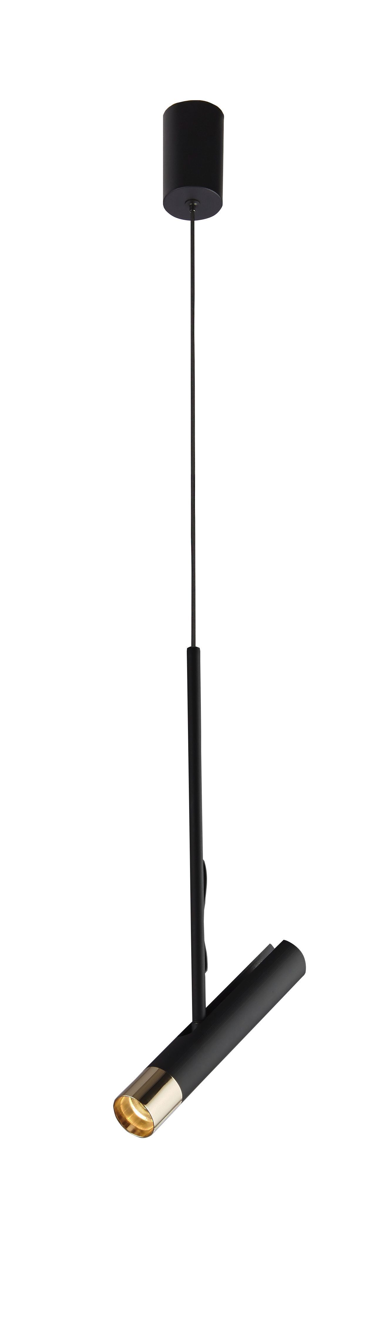 LED Hängeleuchte Metall verstellbar Schwarz Gold 3000 K LED Hängeleuchte Metall verstellbar Schwarz Gold 3000 K