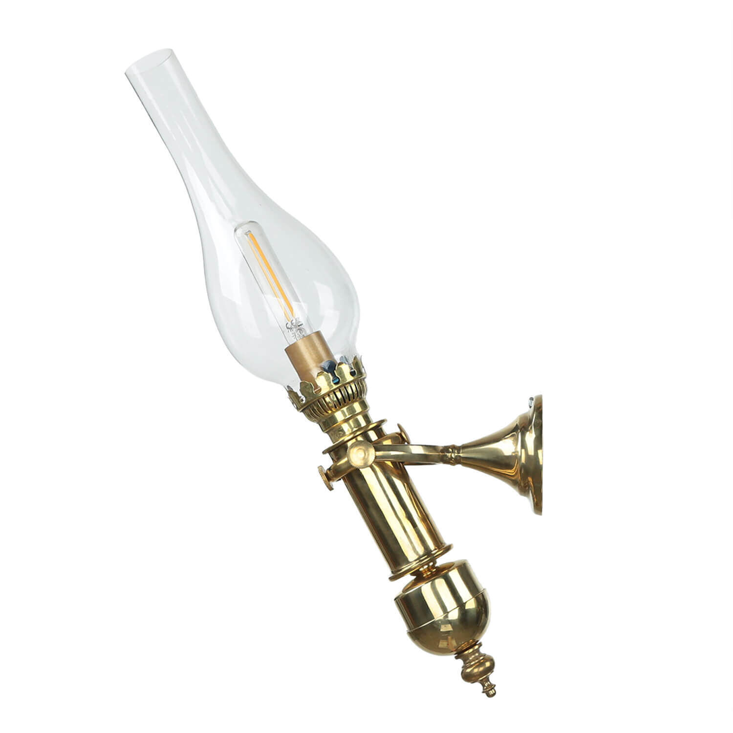 Applique murale de style GRETA laiton verre antique