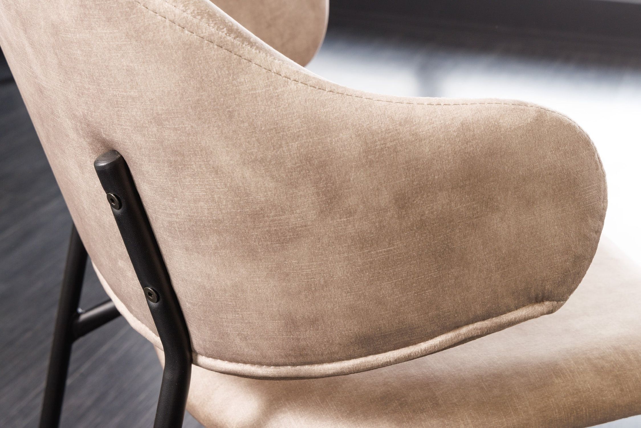 Chaise de salle à manger velours métal crème beige noir NOAH Kissen, Dekoration für Zuhause, Schuh, Mobiliar, Stuhl