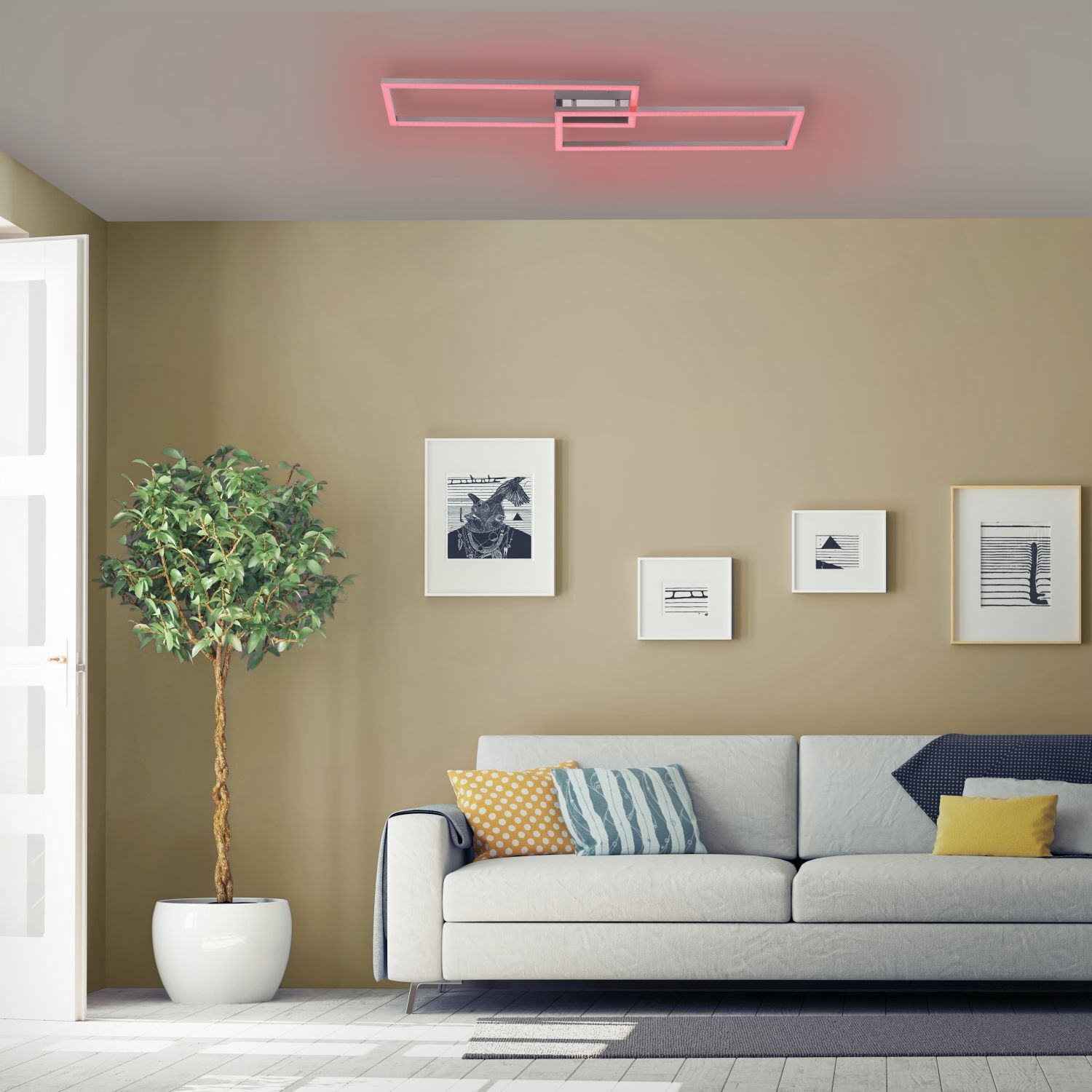 Wohnzimmer, Dekoration Ihres Zuhauses, Pflanze, Couch, Topfpflanze