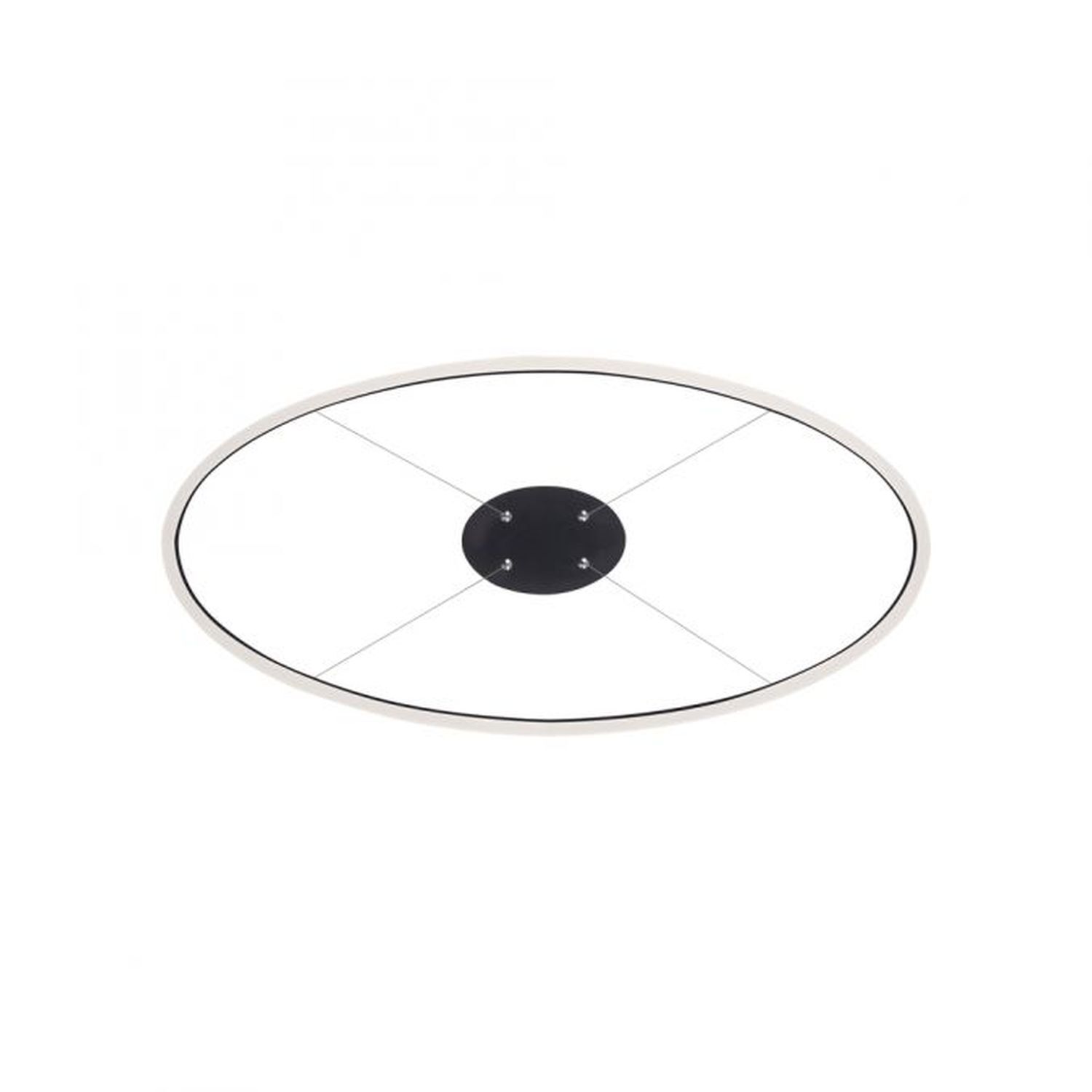 Suspension LED Anthracite ovale 3000 K L:80 cm intensité lumineuse variable