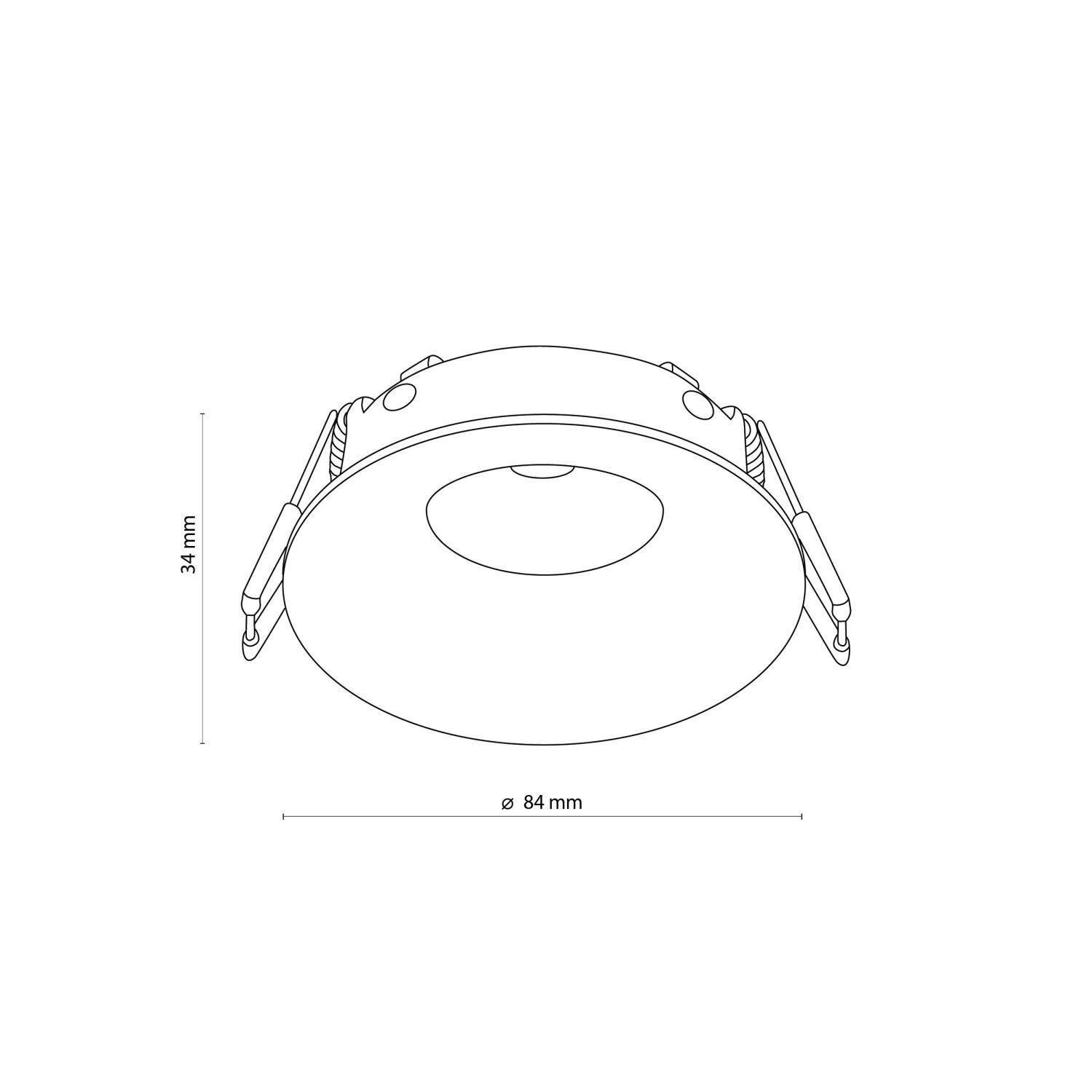 Einbaustrahler Decke rund Ø 84 mm Schwarz GU10 IP44