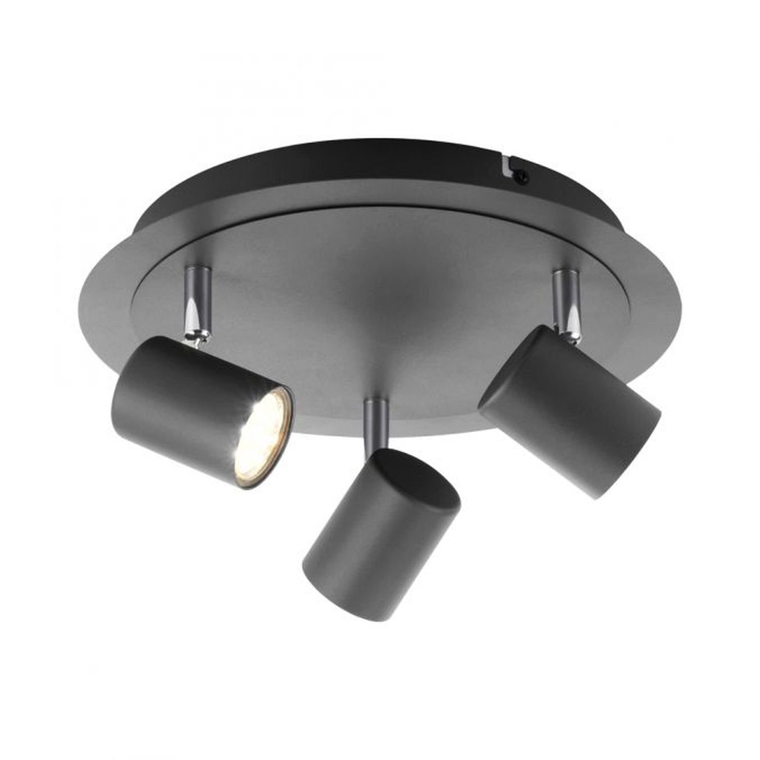 Spot de plafond réglable métal noir GU10 Ø35 cm Beleuchtung, Deckenleuchte, Leuchte