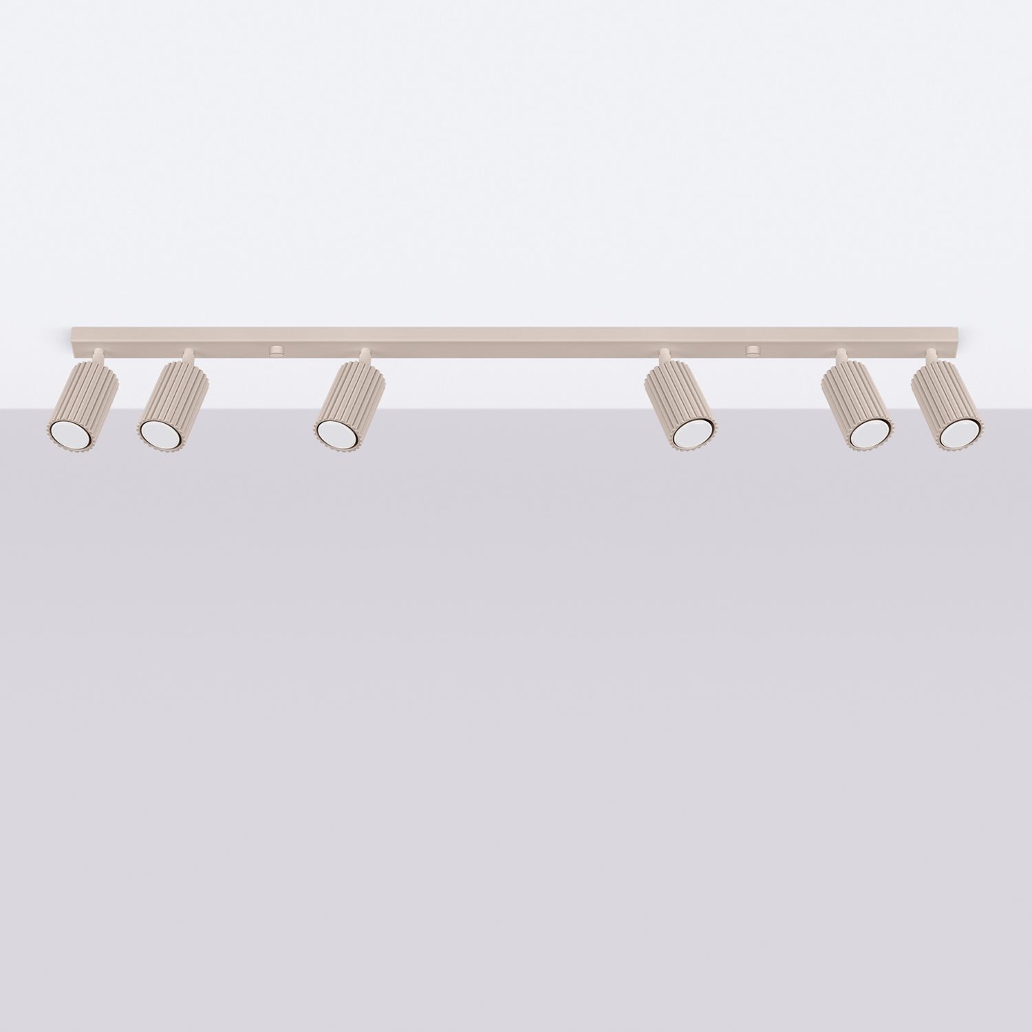 XXL Deckenspot Aluminium Taupe GU10 117 cm flexibel XXL Deckenspot Aluminium Taupe GU10 117 cm flexibel