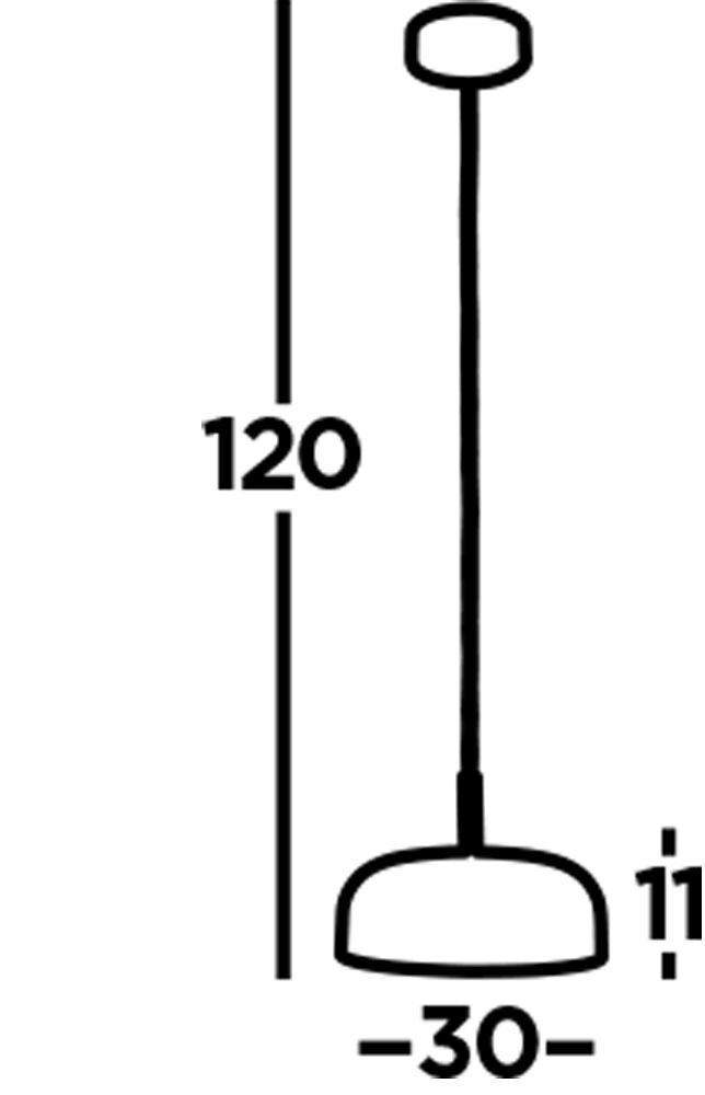 Hängelampe LED Rauchglas Ø 30 cm rund 3000 K 388 lm