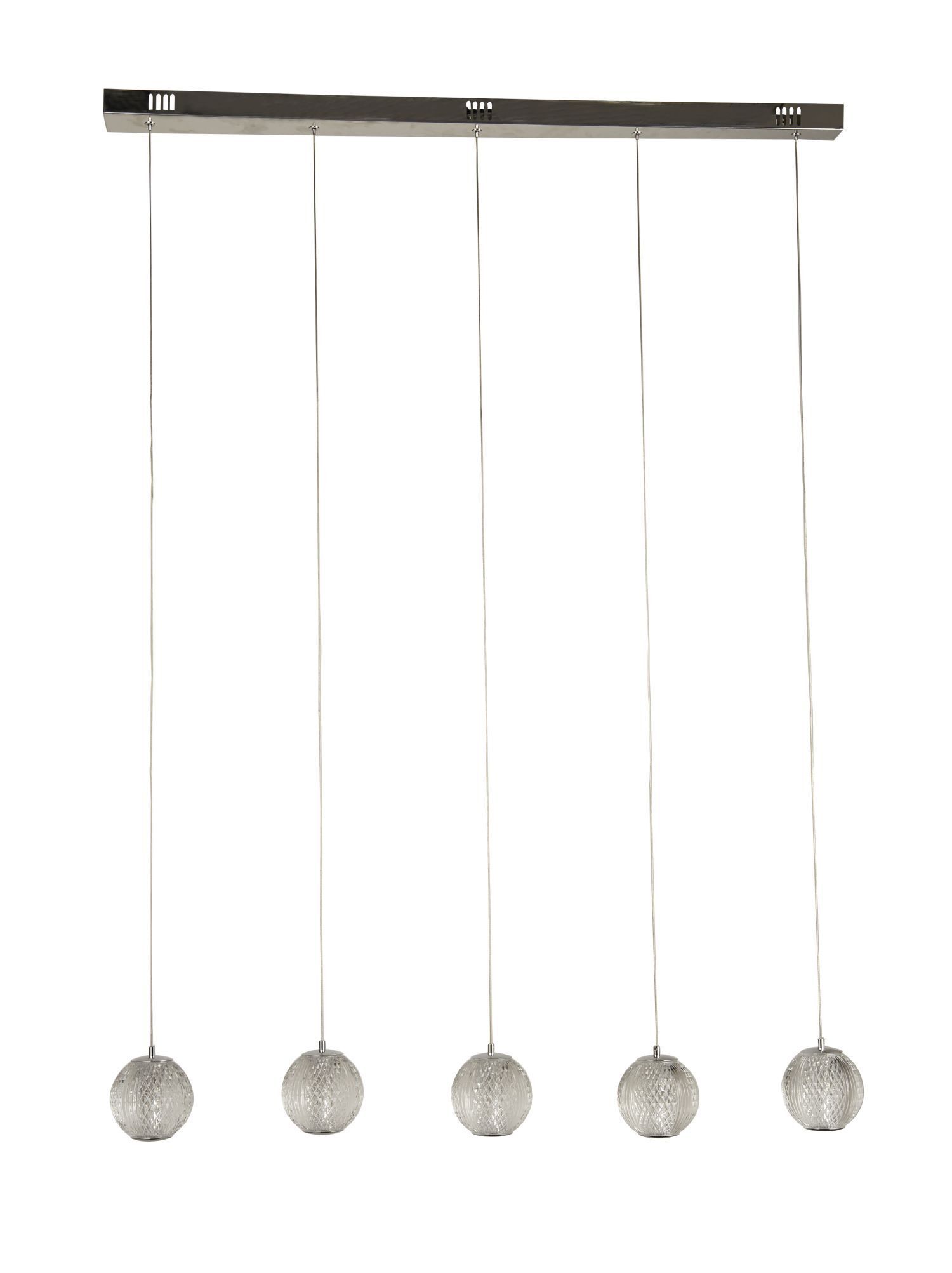 Suspension élégante en métal chromé G9 100 cm de long