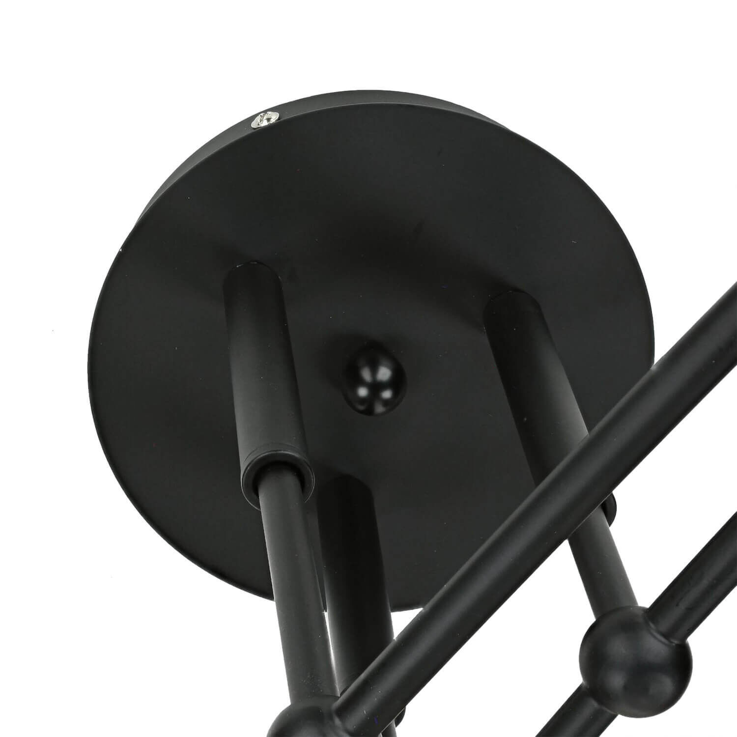 Deckenlampe Schwarz Weiß 6x E14 Modern Metall Glas Beleuchtung