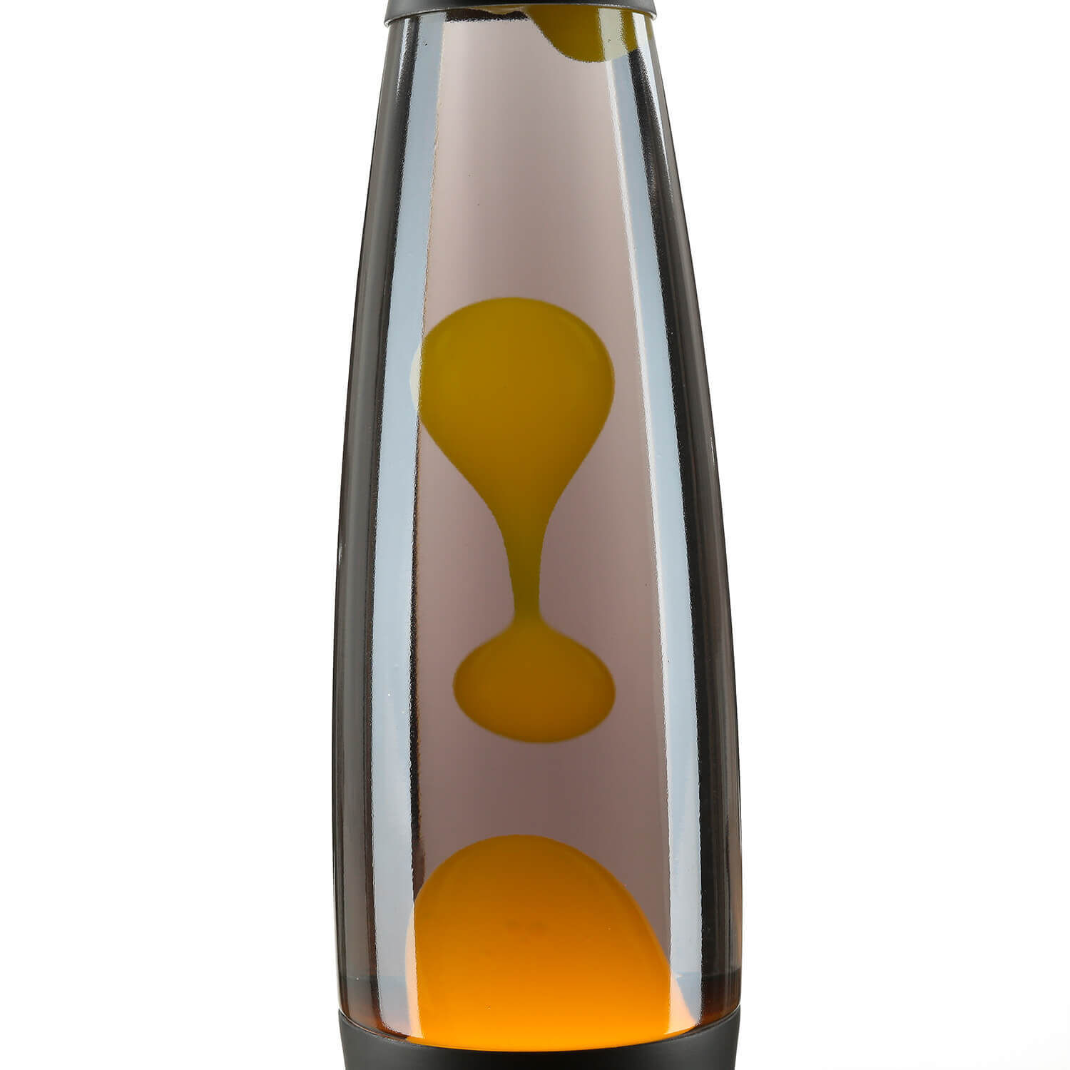 Glasflasche, orangefarbene Flüssigkeit, Stundenglas, Glasmaterial, transparent