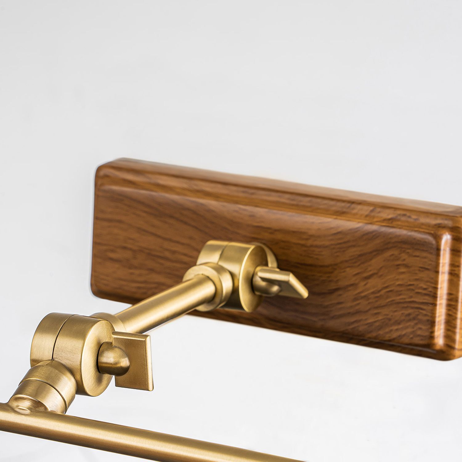 Lampe à tableau métal en chêne laiton antique L : 44,5 cm Vintage Bronze, Sinken, Waschbeckenhahn