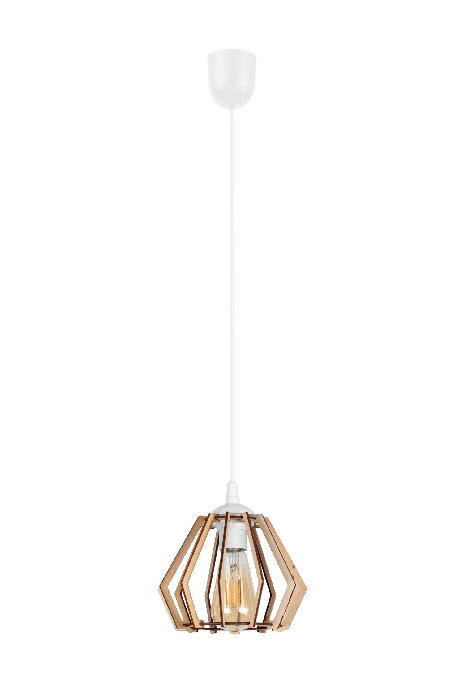 pendant, Lampe, Holz, Geometrisch, E27