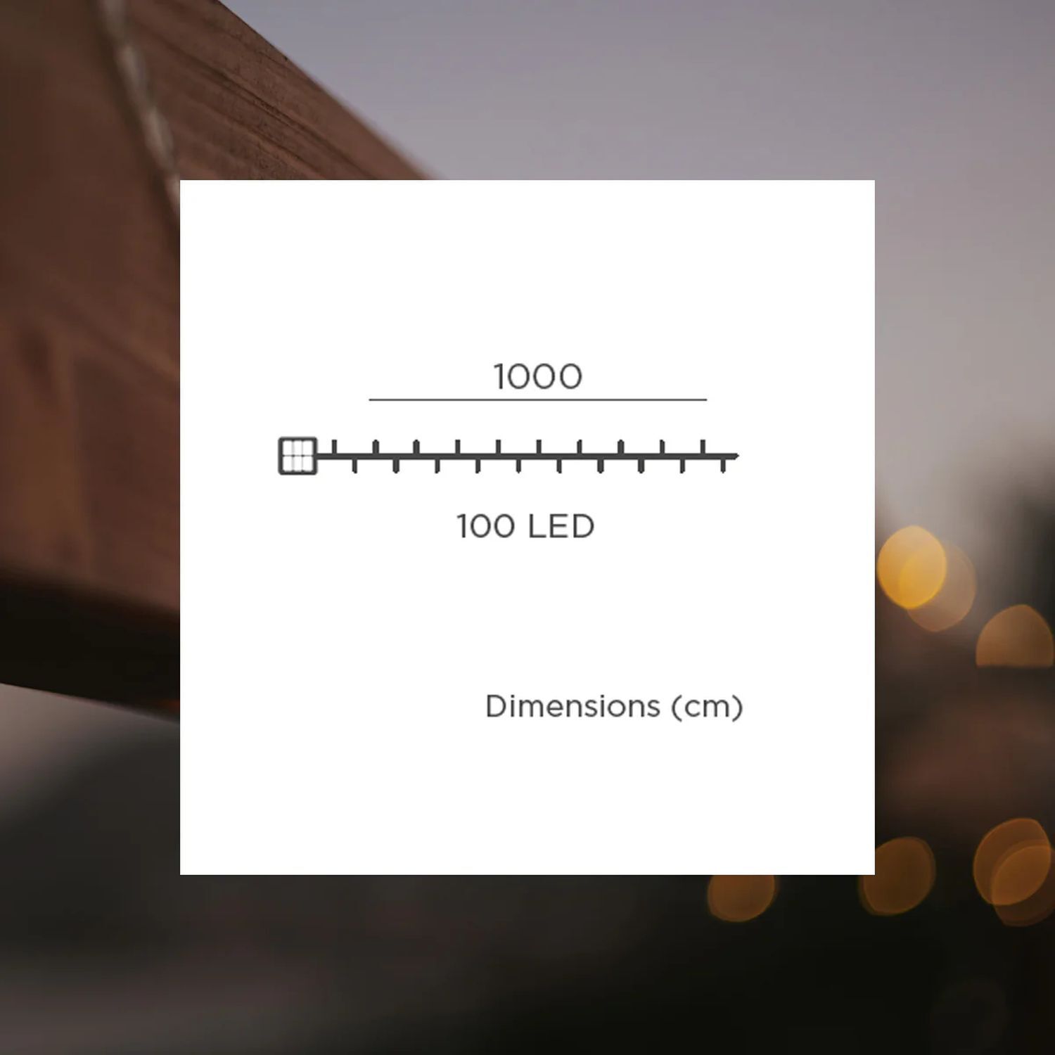 LED Girlande außen Solar IP44 2100 K 100 cm lang Diagramm, Handlung, Visitenkarte, Papier, Text