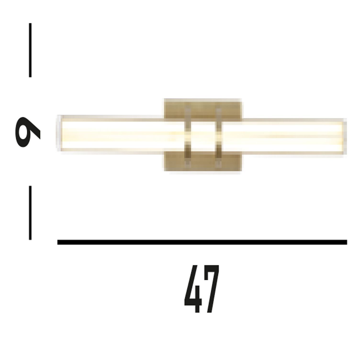 Wandleuchte, Wandlampe, Gold, Metall, montiert