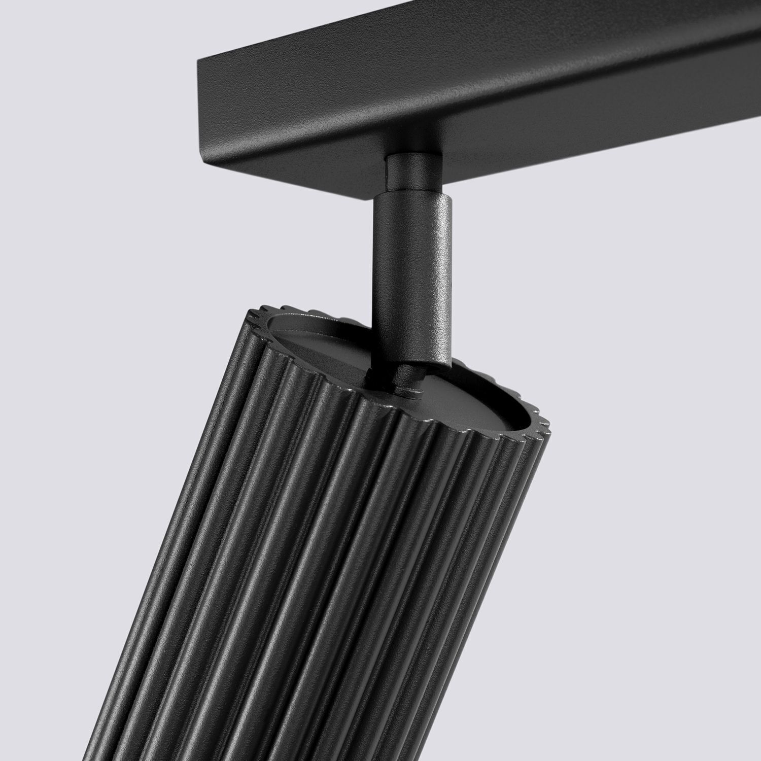 Deckenstrahler Schwarz 117 cm lang flammig GU10 schwenkbar Beleuchtung