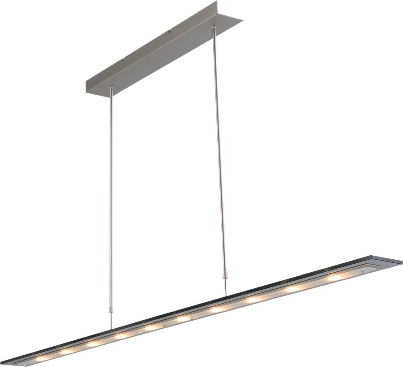 Suspension à LED ajustable Abat-jour en verre Moderne Noir