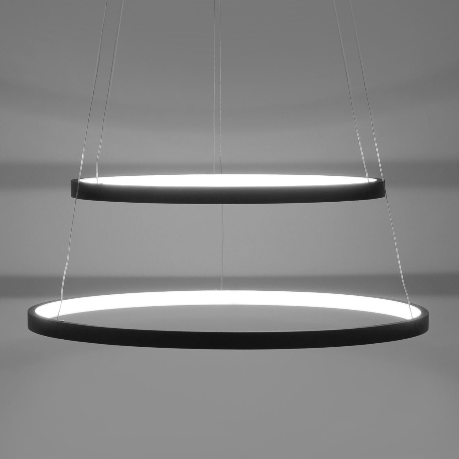 Suspension LED Anneaux Anthracite Métal Ø50 cm 3000 K Leuchter, Lampe