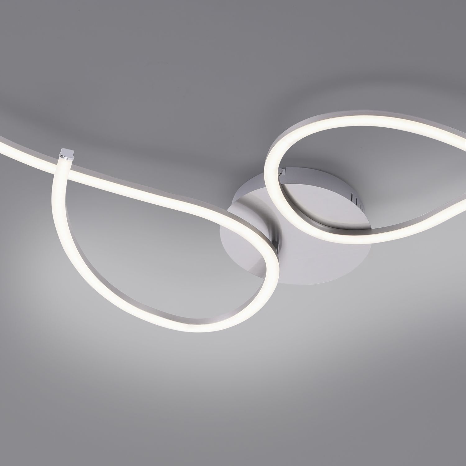 Plafonnier LED flexible acier métal blanc chaud 14 W Deckenleuchte, Licht, Leuchter, Lampe