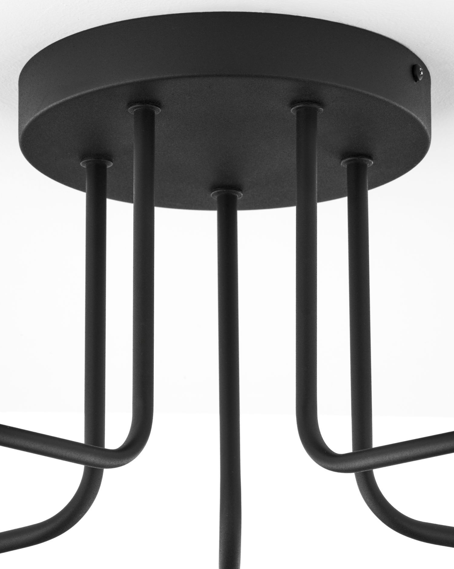 Deckenleuchte 5-flammig Metall Glas in Schwarz Gold G9 Lampe