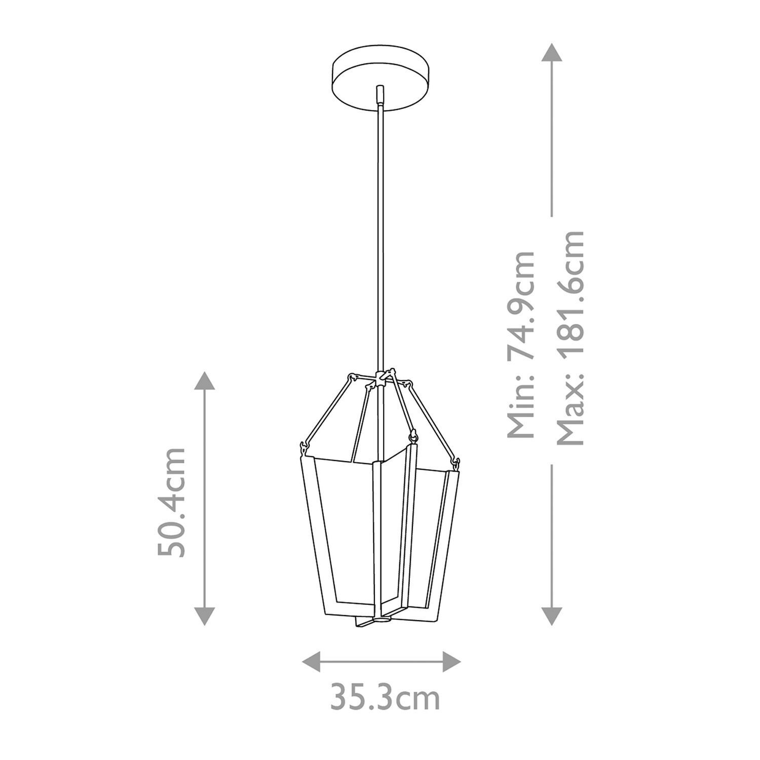 Suspension LED Aluminium Variateur 2088 lm L : 35,3 cm
