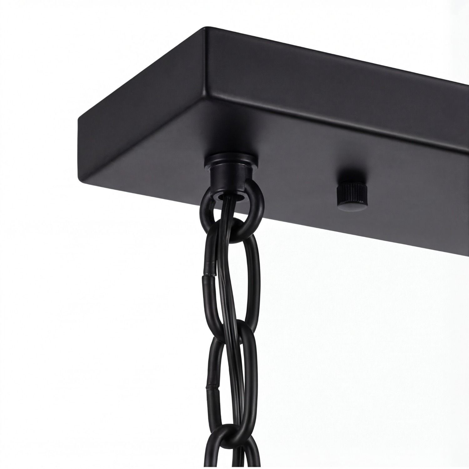 hängendeLeuchte, Kette, SchwarzeKette, Metall, Deckenbefestigung