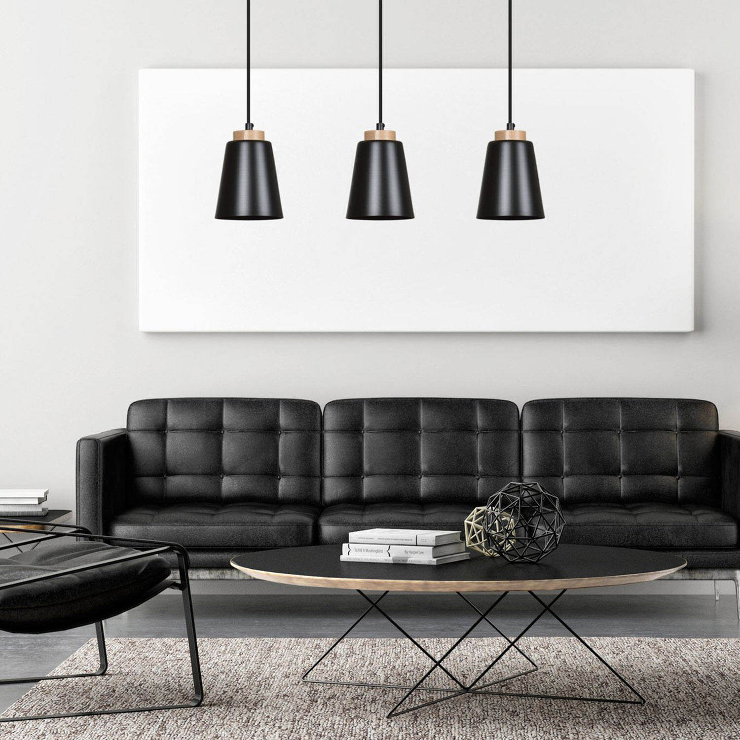 Metall Hängelampe Schwarz Metall Holz Esstisch Couch, Mobiliar, Wohnzimmer, Lampe, Tabelle