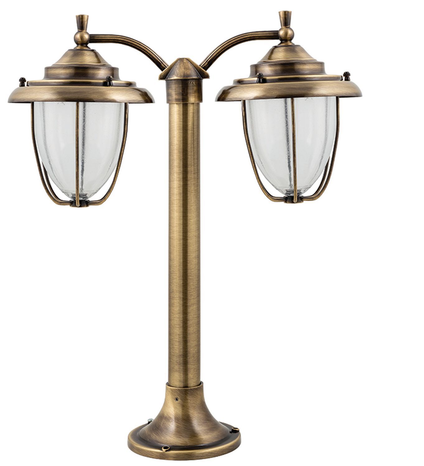 Außenlampe Stehend Messing Glas Maritim H:55cm