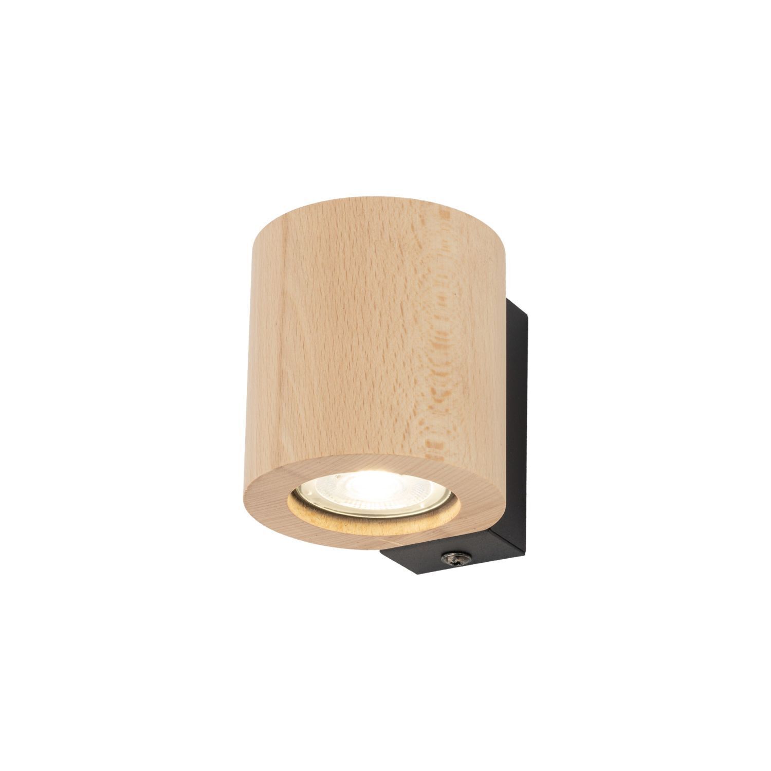 Wandlampe Holz Metall GU10 H: 8,5 cm klein Downlight Deckenleuchte