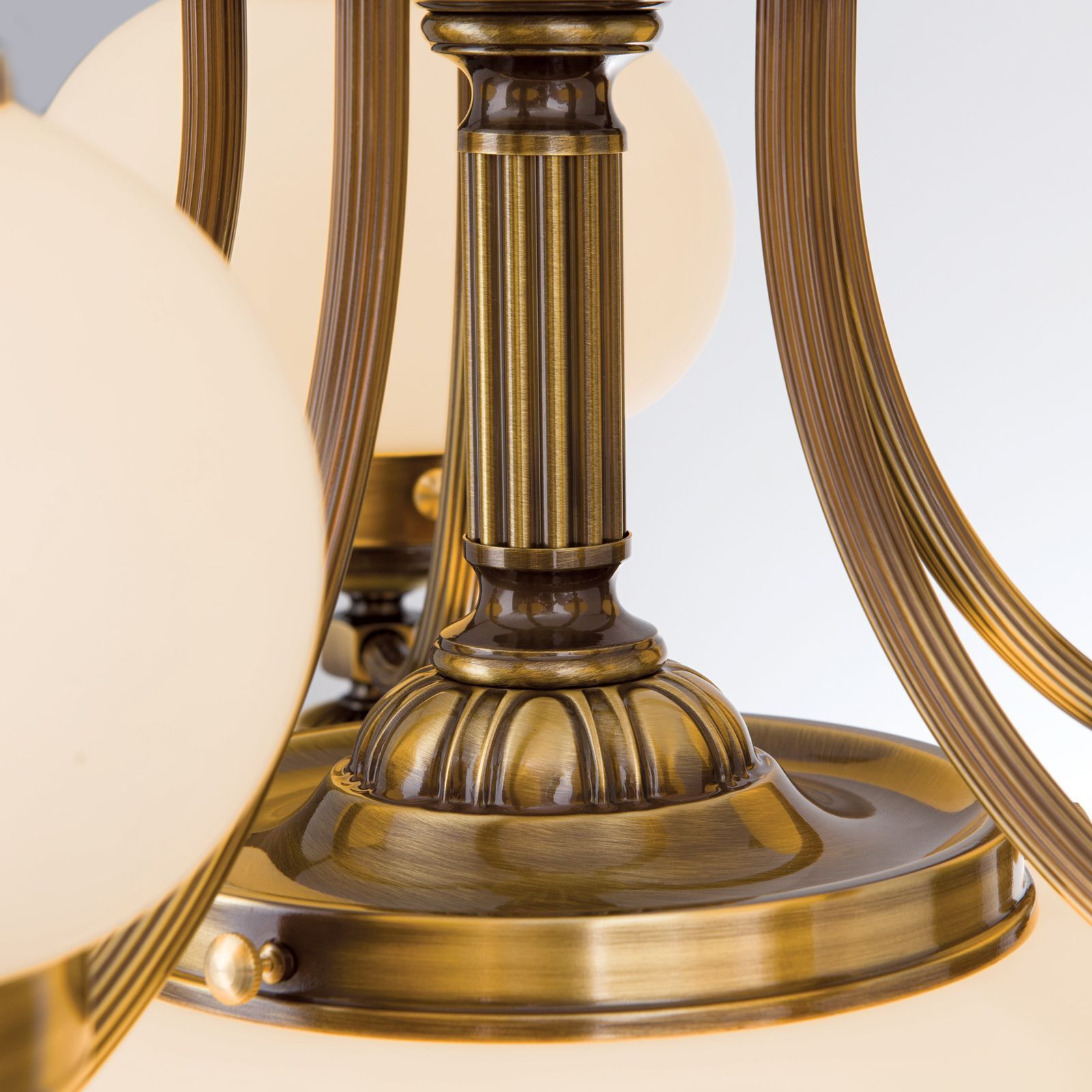brass, Lampe, Tischlampe, ornament, Glas-Kugel
