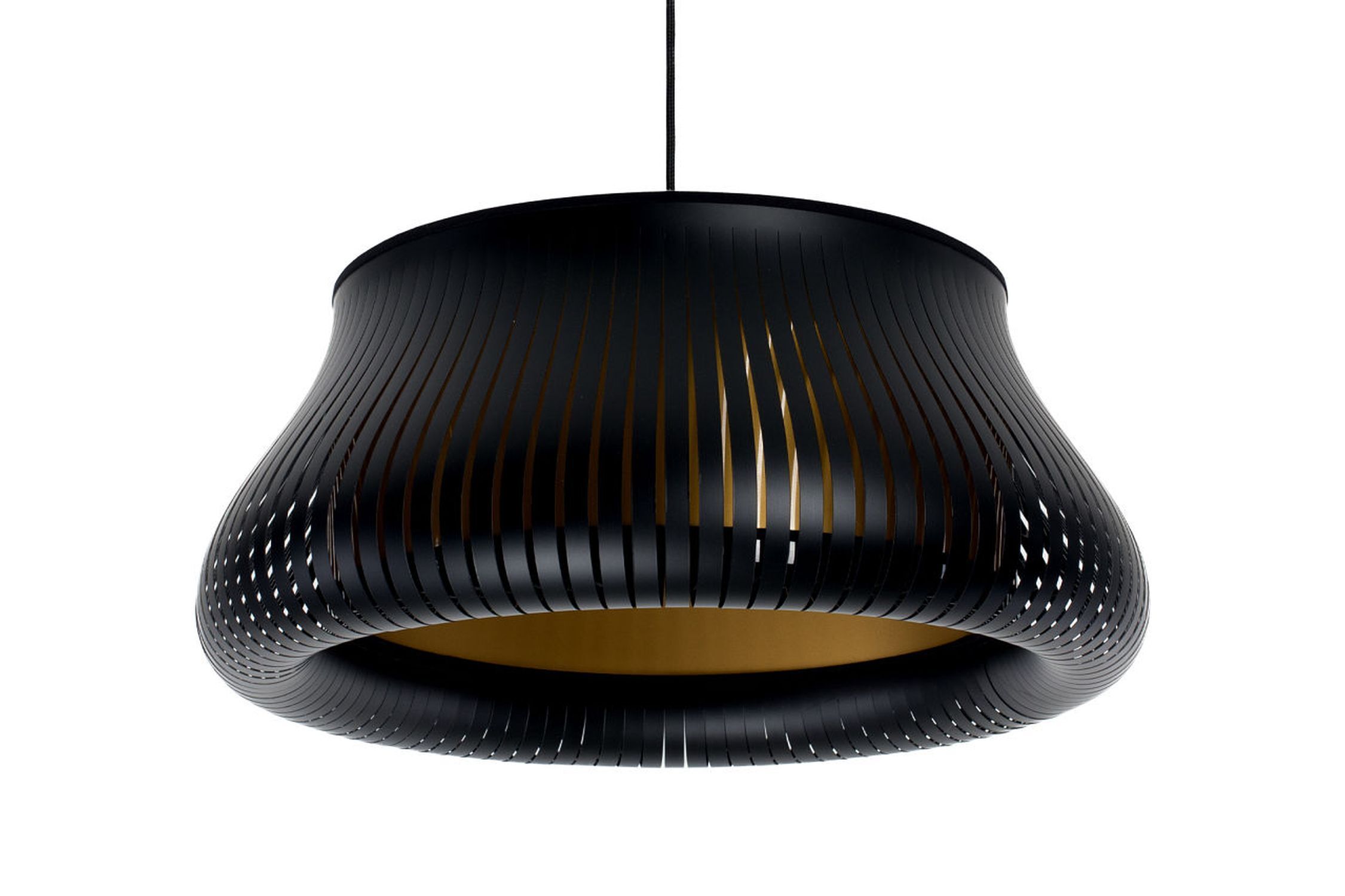 Hängelampe Schwarz E27 Ø30 cm rund gemütlich blendarm