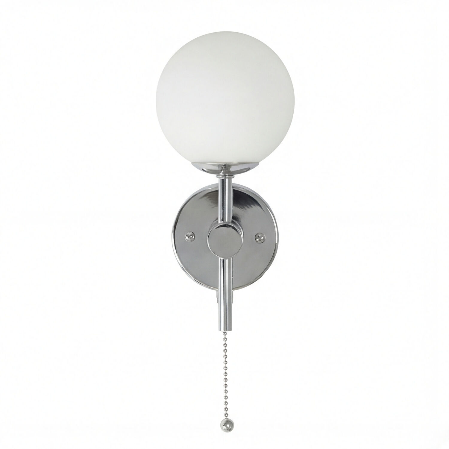 wandleuchte-wohnzimmerbeleuchtung-wandlampe-wohnzimmer-fernando-1x-g9-bis-33-w-chrom-weiss-klassisch-mit-schalter-le91460-02 Wandlampe, Nachtlicht, Chrom, Glasglobus, Schalterkette