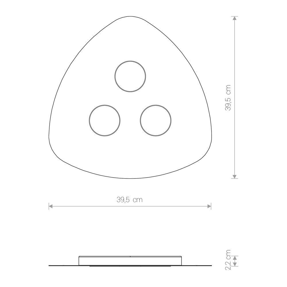 Weiße Deckenlampe Metall blendarm GX53 3-flammig Diagramm, Handlung