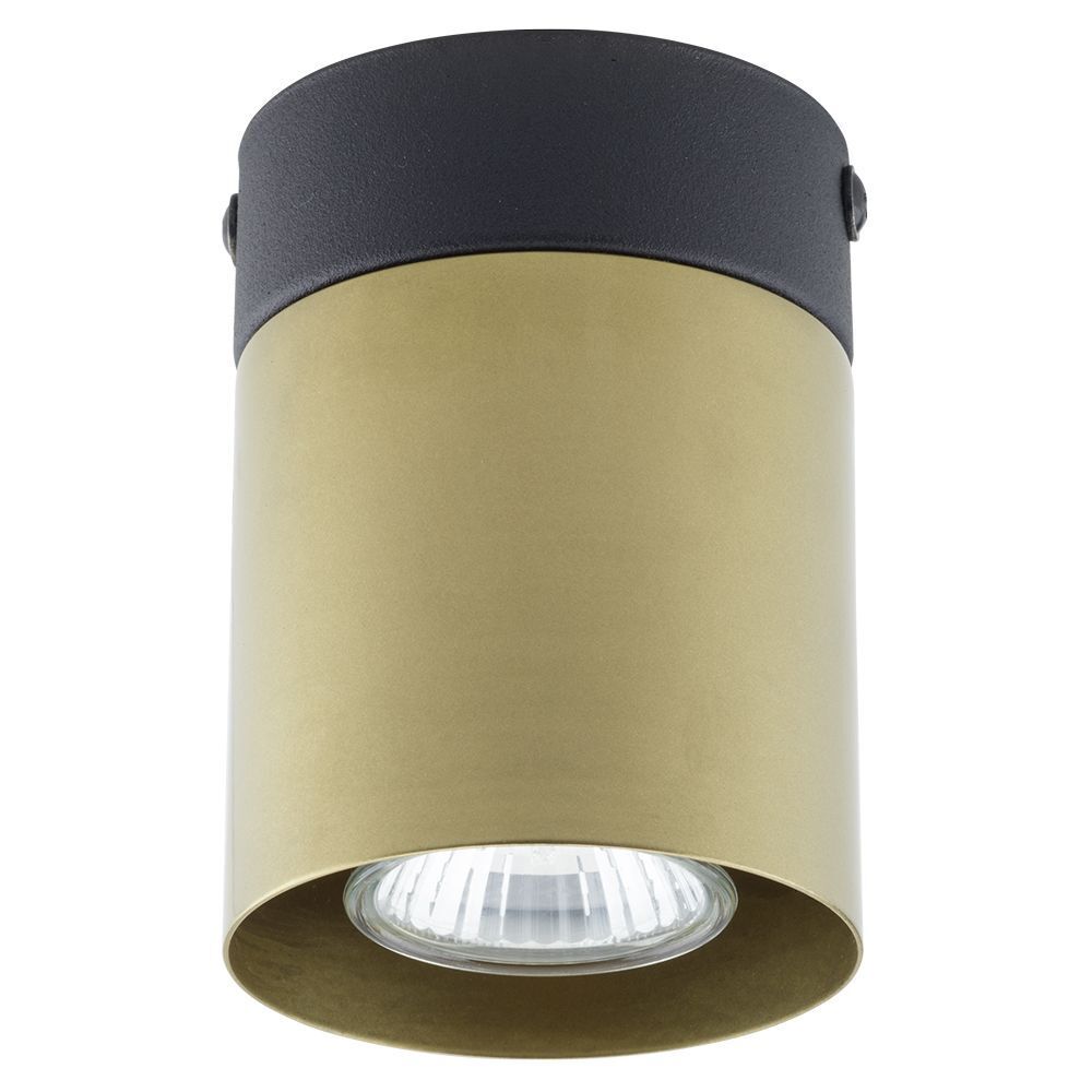 Spot à poser métal noir or Ø8 cm élégant Deckenleuchte, Lampe