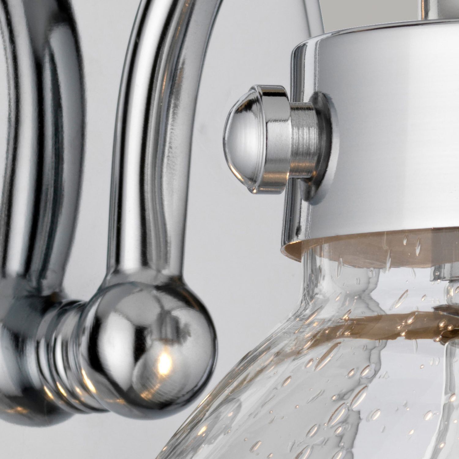 Wandleuchte Bad H: 22,1 cm IP44 E27 Chrom aus Metall Regenglas Sinken, Waschbeckenhahn