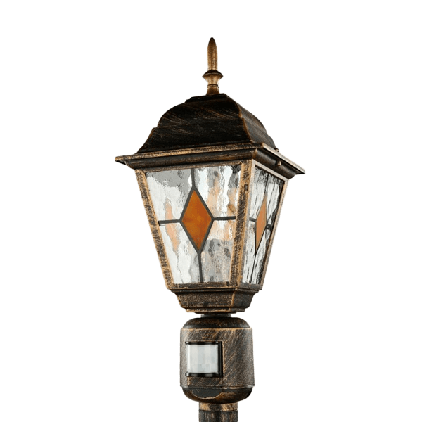 Laternen mit Bewegungsmelder Laterne, Weihnachtsbeleuchtung, Gartenlampe, Metall, Terrakotta