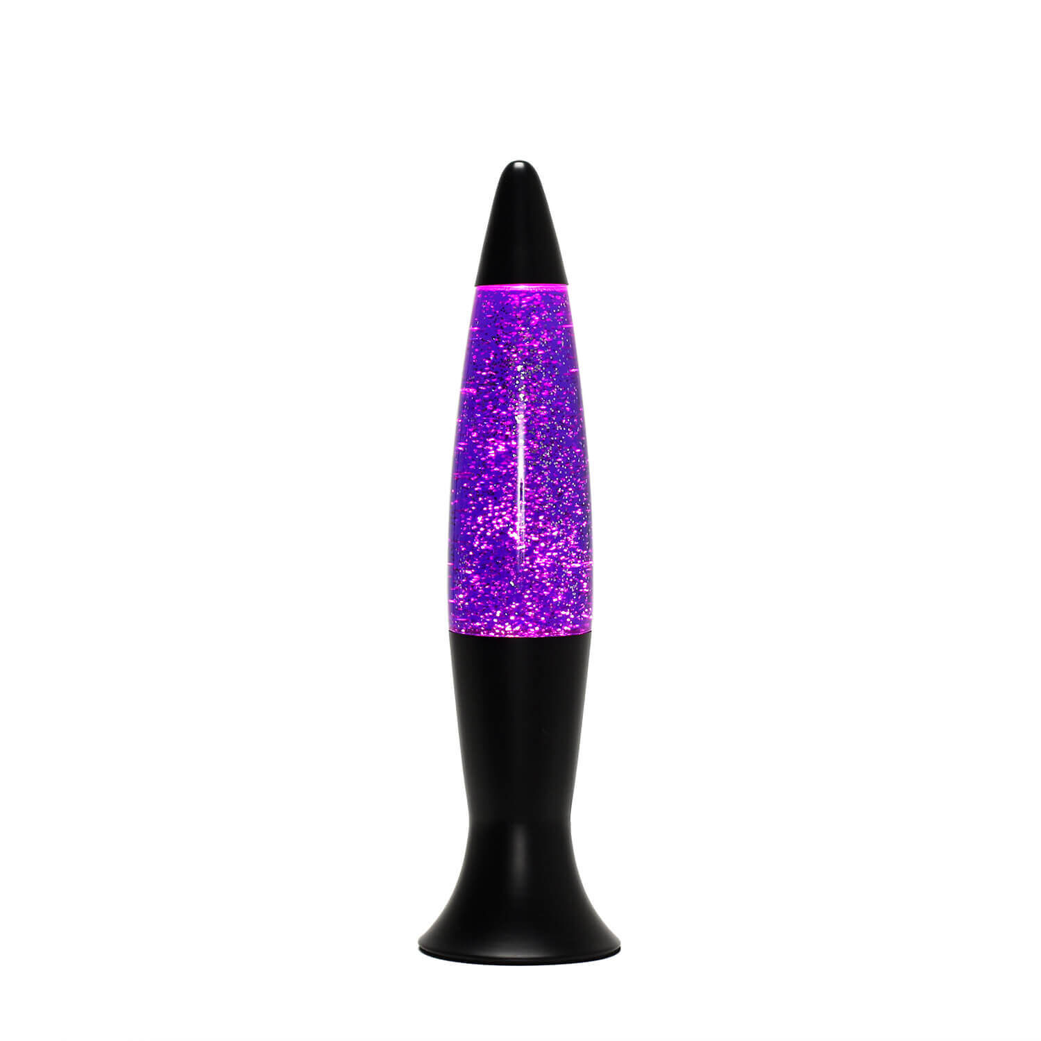 Lavalmpe Lila Glitter Noir 40 cm de haut G9 ROXY