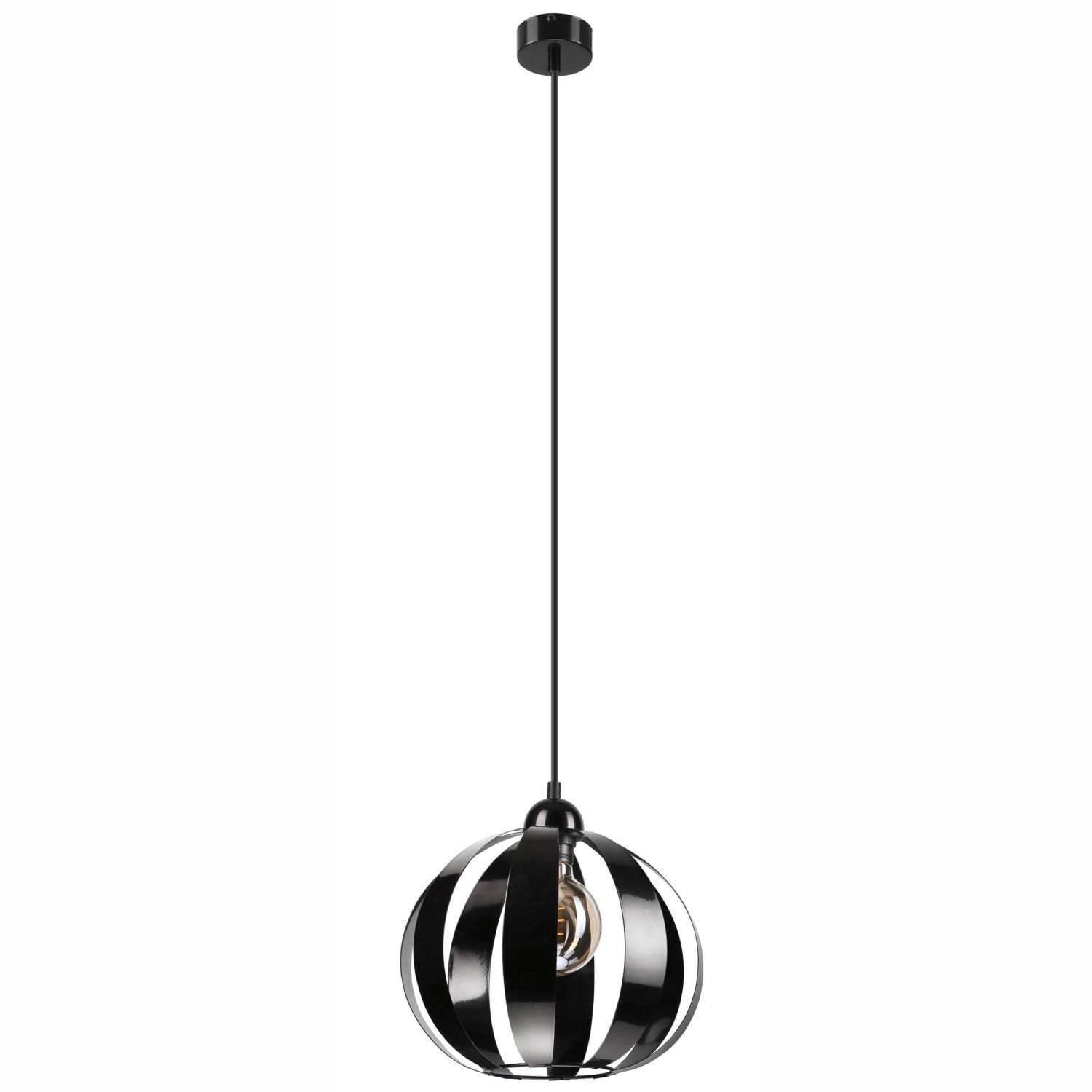 Lampe à suspendre Noir E27 Ø 28 cm Métal Rétro ORVAR