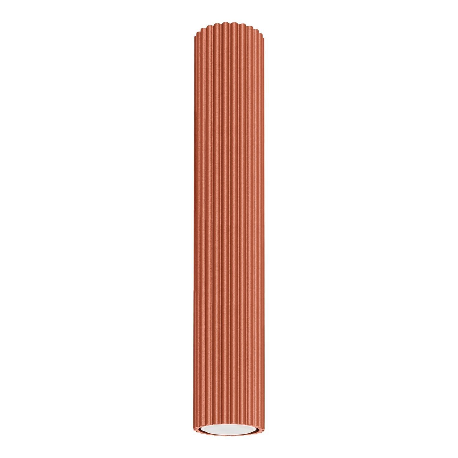 Lampe de plafonnier étroite Ø 6,5 cm H : 40 cm Rouge Moderne Aluminium