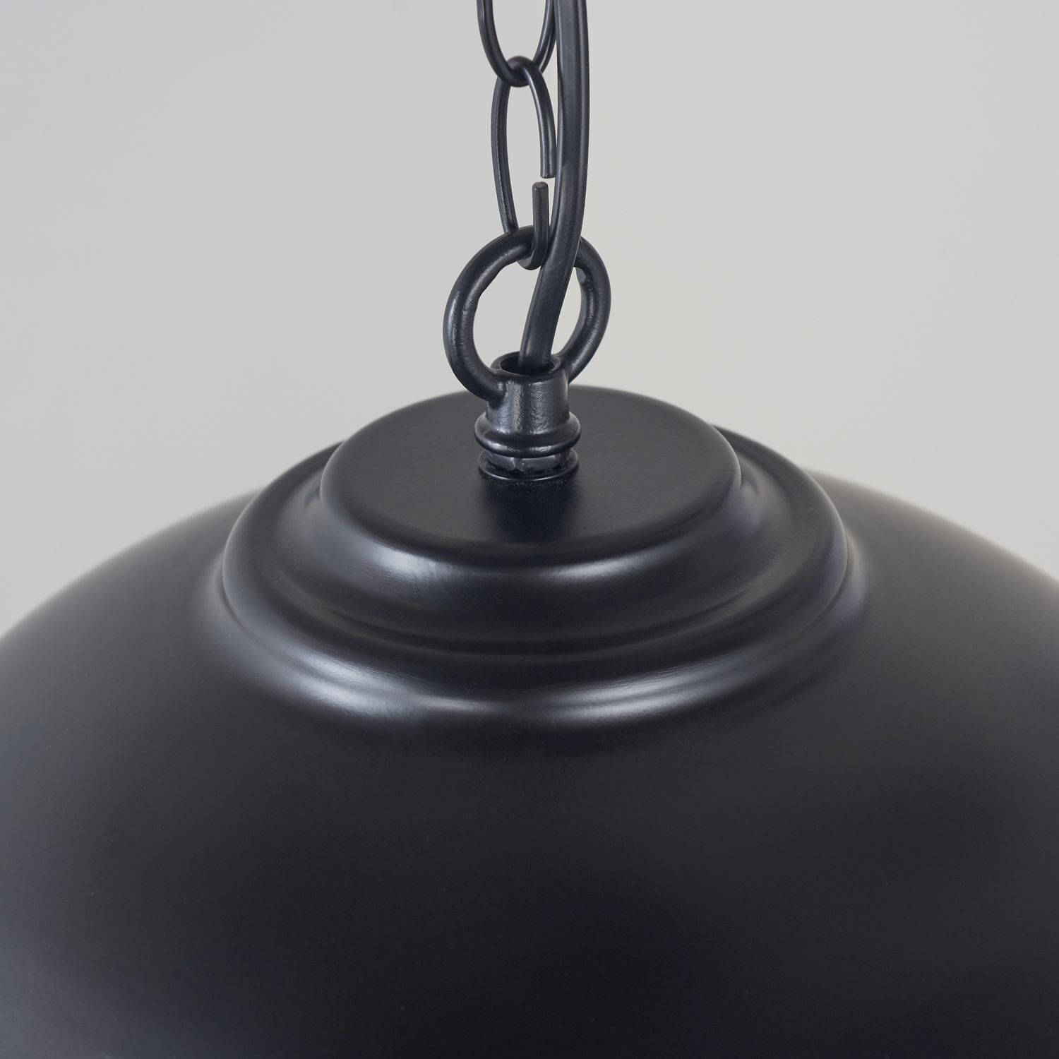 Lampe à suspendre métal D : 34,5 cm en noir or design rétro E27