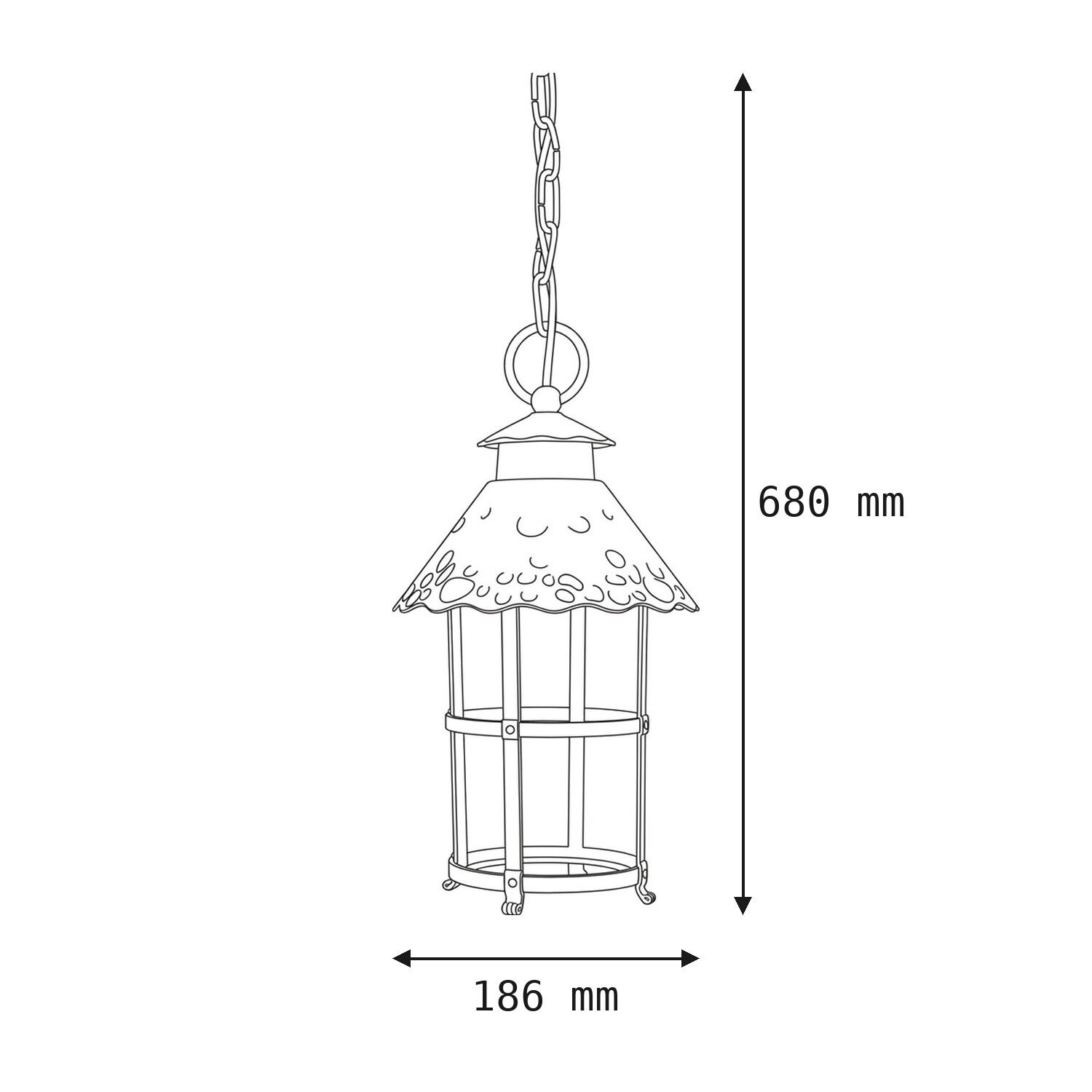 le51624-pendelleuchte-terrasse-balkon-garten-aussen-metall-glas-gehaemmert-antik-rustikal-klassisch-schwarz-08 hängelampe, kupferton, metall, lampenschirm, kette