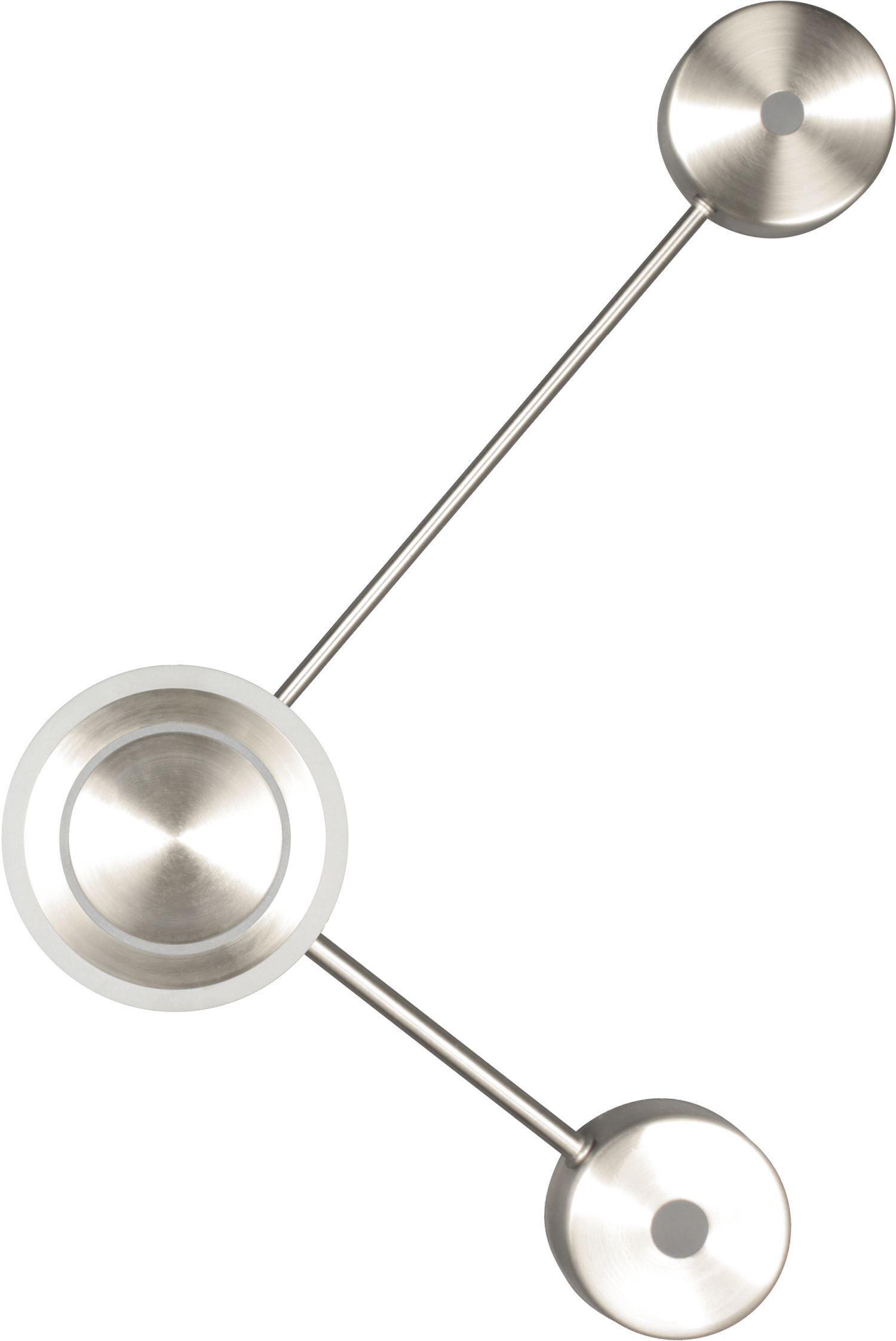 LED Wandlampe Aluminium dimmbar H:44 cm 3000 K Silber kitchen scale, stainless steel, hanging rod, round bowls, stainless bowl
