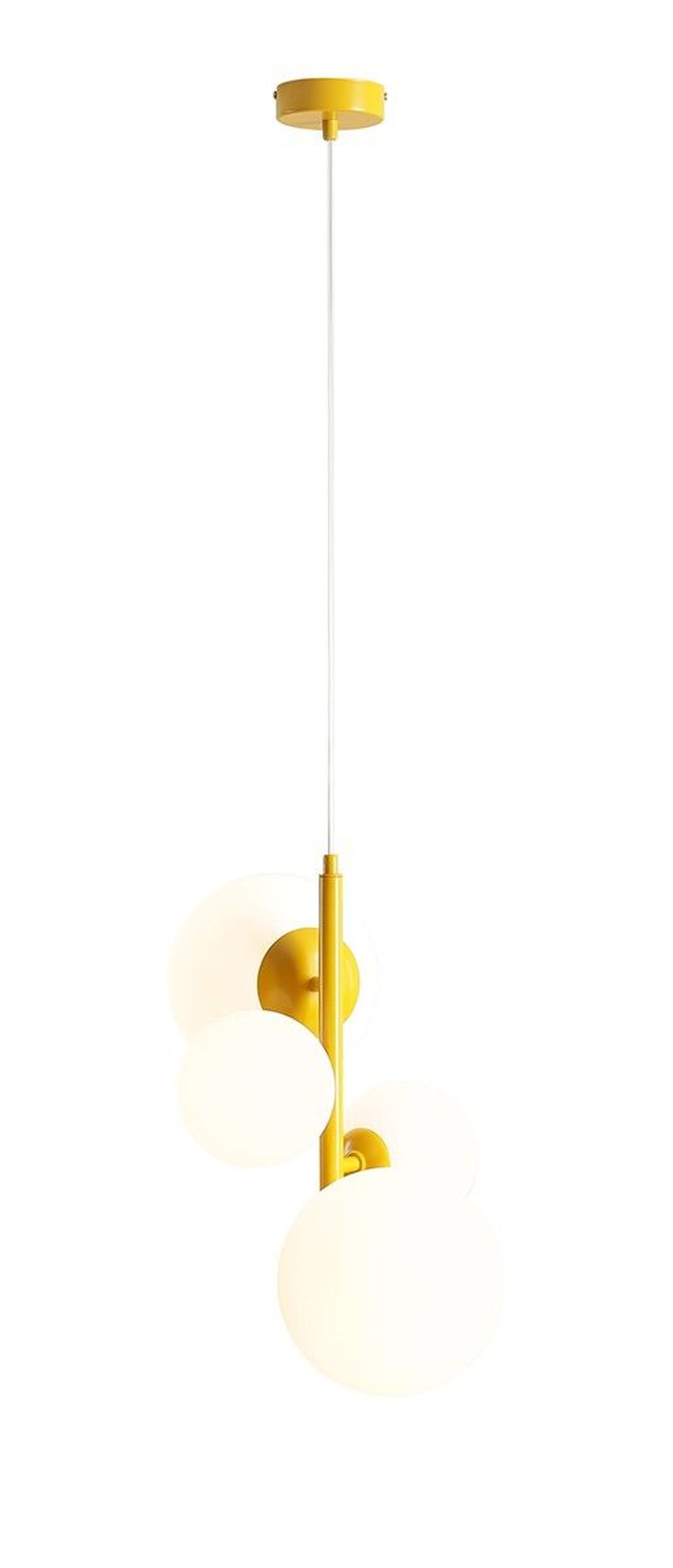 Suspension décorative Jaune Blanc Métal Blanc E27 E14