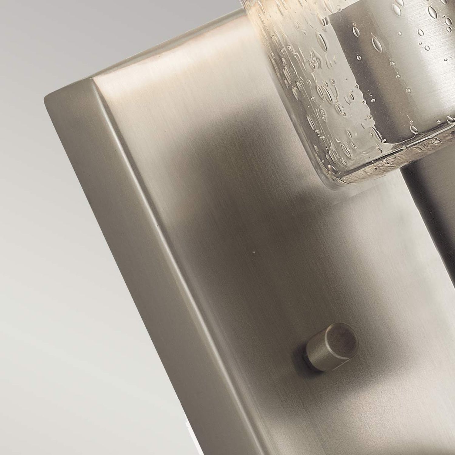 Wandleuchte Glas Metall 25,5 cm hoch in Grau Antik Silber Stahl, Aluminium, Architektur, Springbrunnen, Wasser