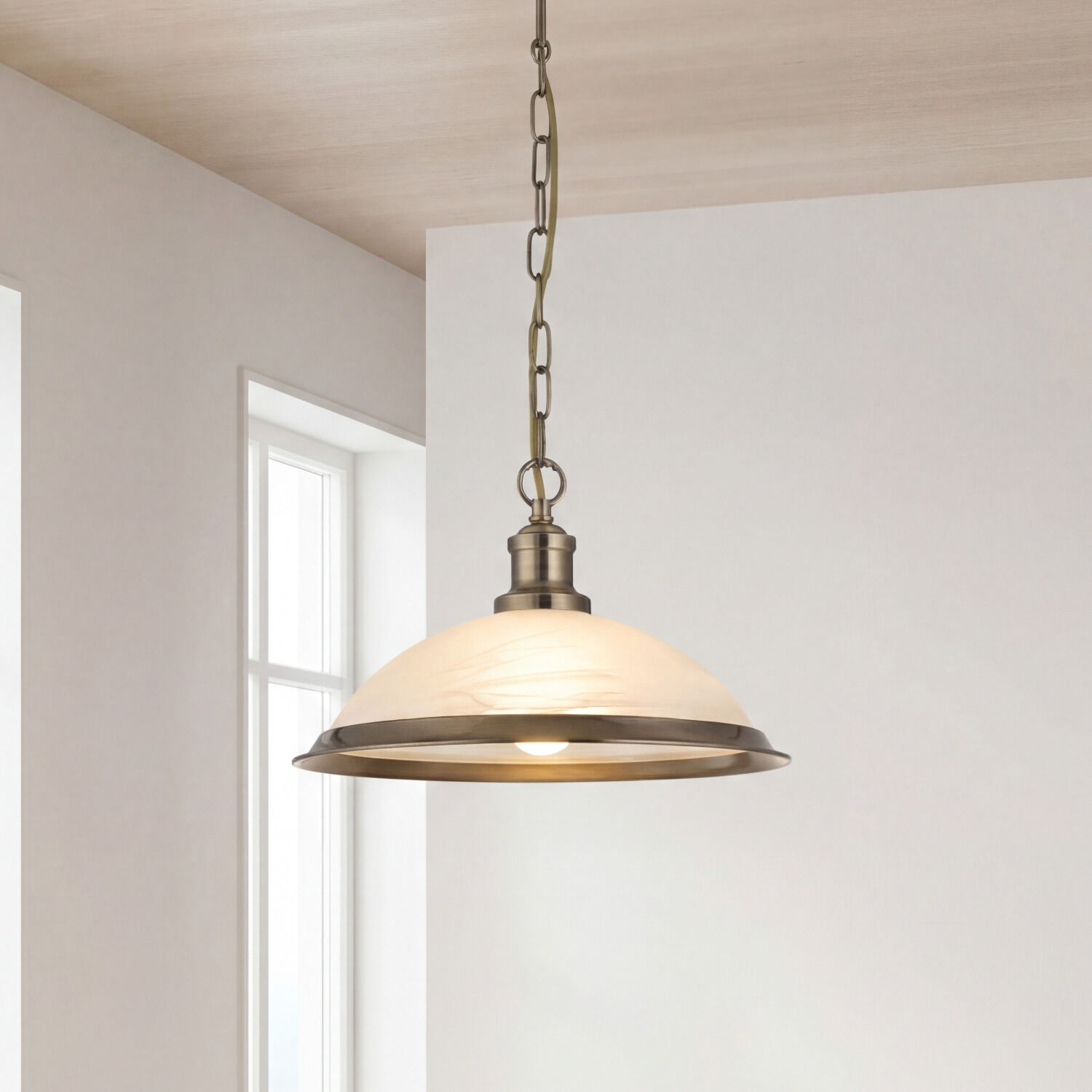 Suspension BISTRO en laiton antique