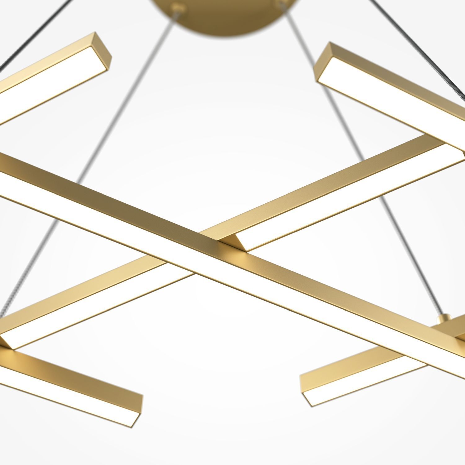 Suspension LED aluminium H : max. 305,7 cm en laiton