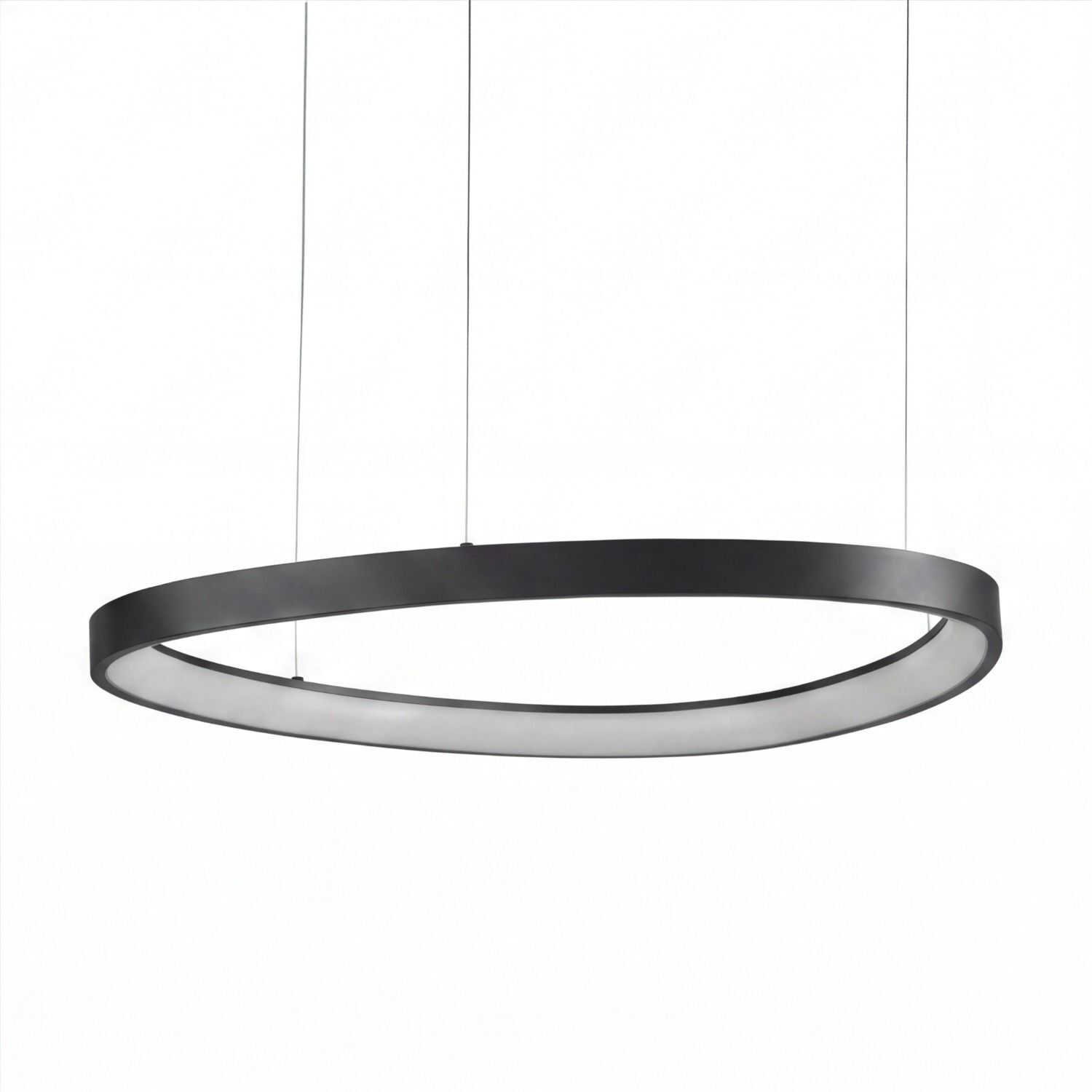 pendelleuchte-wohnzimmer-esszimmer-kueche-flur-innen-metall-modern-minimalistisch-dimmbar-schwarz-le127636-3 hängende Leuchte, Ringform, LED-Beleuchtung, Schwarz, Deko-Lampe