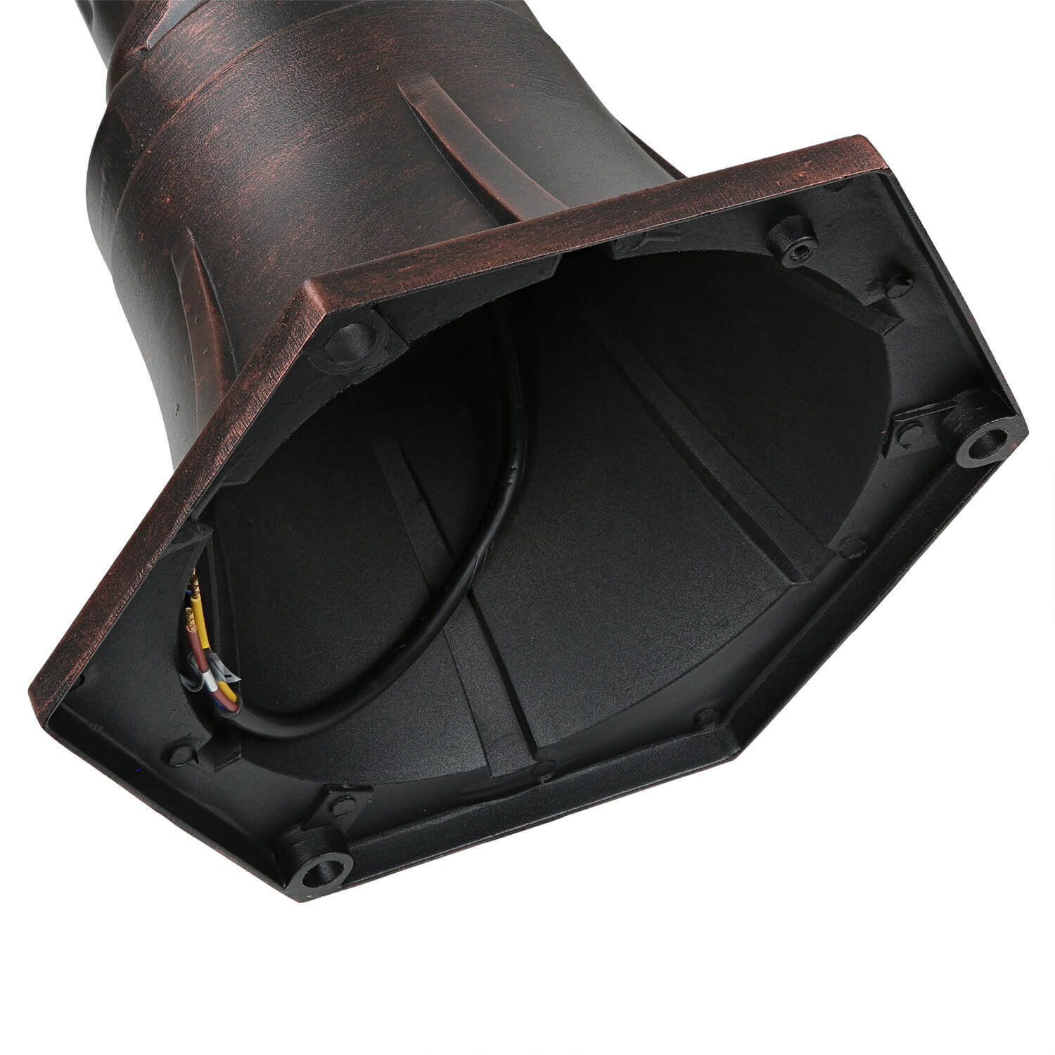 Außen Stehlampe Bronze Antik Ornament Glas E27 AMUR Elektronik, Sprecher