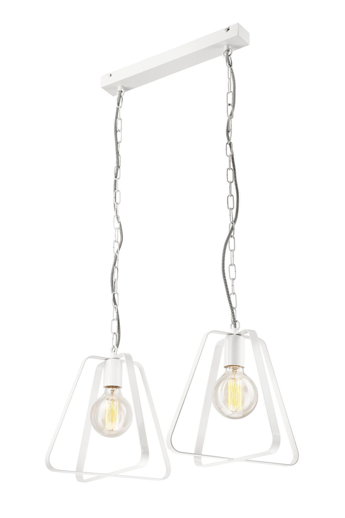 Lampe à suspendre Blanc Métal Design moderne