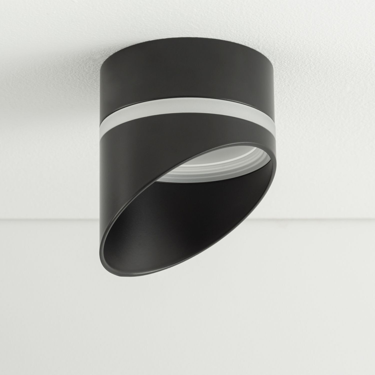 Spot encastré GX53 Noir H : 12 cm Aluminium Moderne