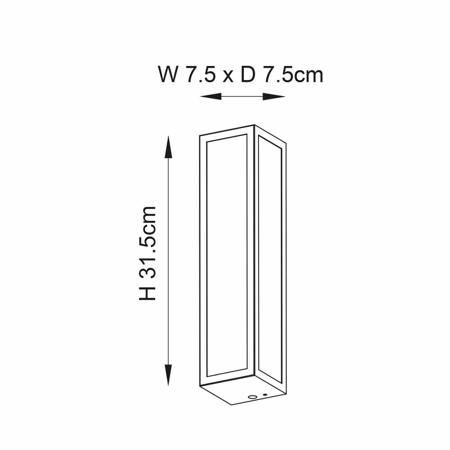 Wandleuchte Bad Glas Metall H: 31,5 cm IP44 Chrom Weiß 2x G9