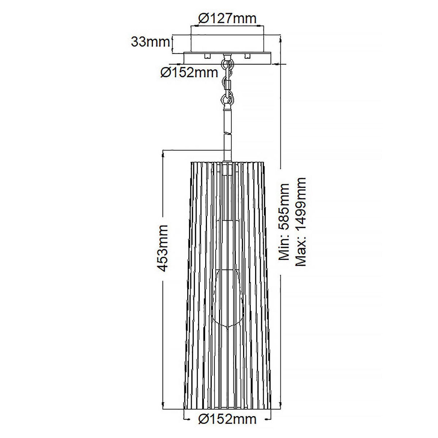 Pendelleuchte, hängendes Licht, Holzlamellen, zylindrischer Lampenschirm, Deckenleuchte
